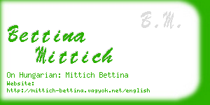 bettina mittich business card